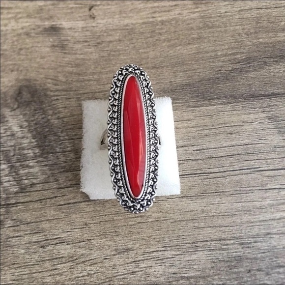 FASHION BIG RUBY RING - Picture 3 of 6